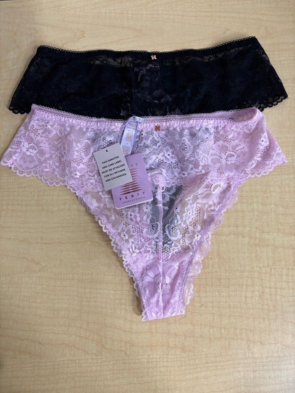 Set of 2 Savage x Fenty Floral Lace High Waist Thong Panty